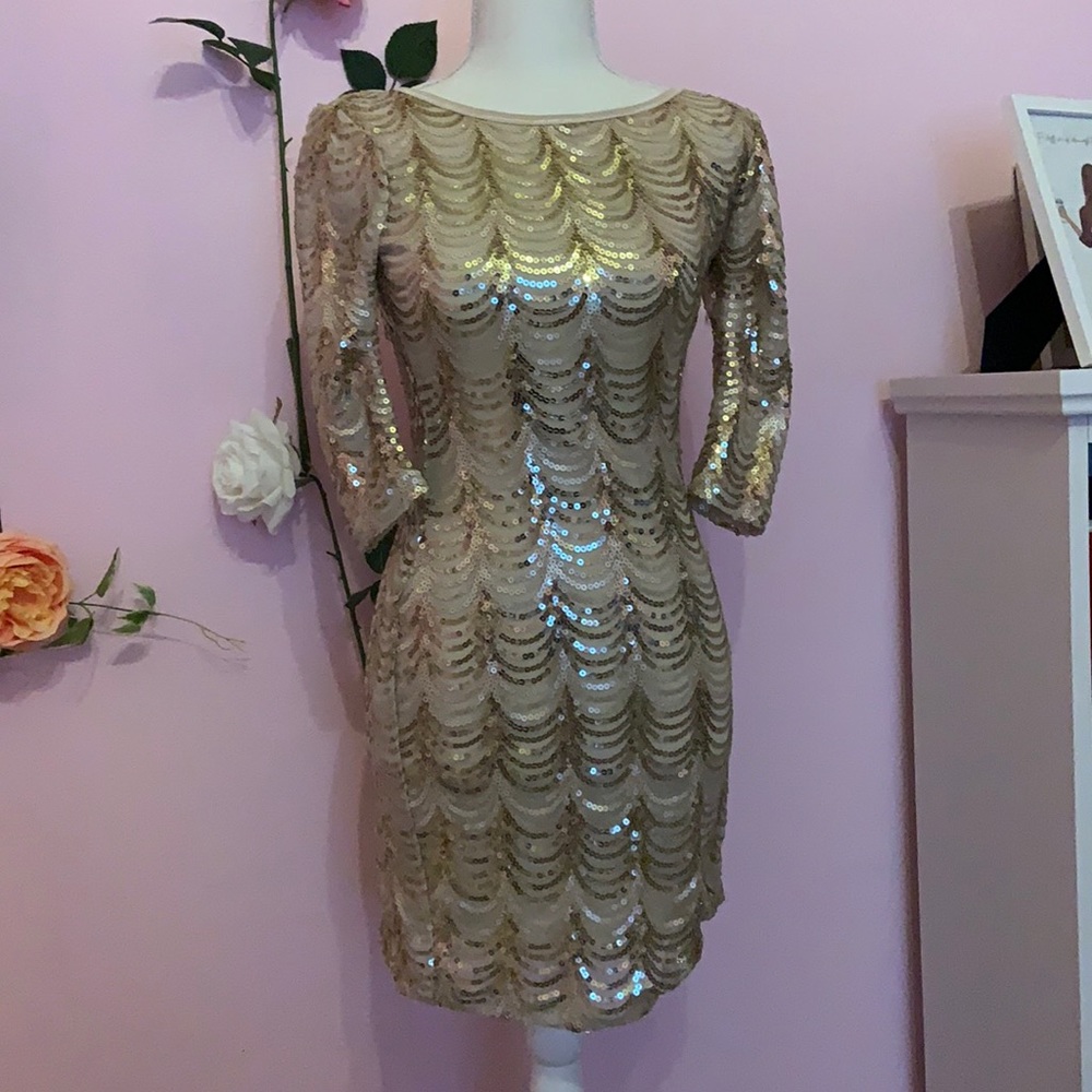 Crystal Doll Gold Dress
